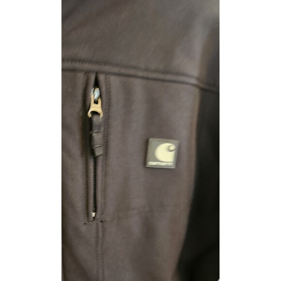 Carhartt Womens Jacket Softshell Fleece Lined Black Coat Extra Large Full Zip - Picture 6 of 13